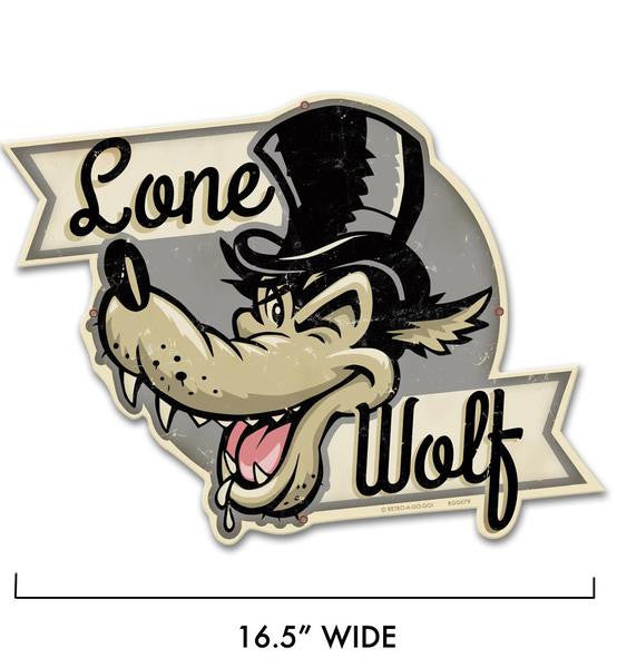 LONE WOLF METAL SIGN