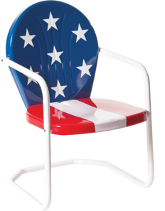 Americana Bellaire Lawn and Patio Chair Stars & Stripes Old Glory