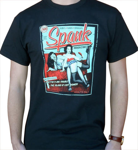 Bettie Page Spank Adults Mens T-Shirt