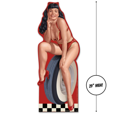Hot Rod - 'Bettie Page' Large Sign