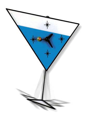 Swinging Cocktail Clock.