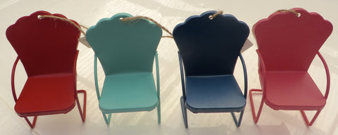 Micro Lawn Chairs Christmas Ornament Set of 4