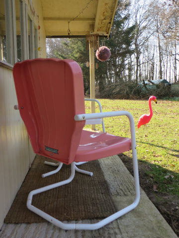 1956 Thunderbird Lawn Chair Coral