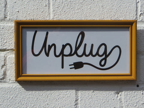 'Unplug' Framed Wall Decor