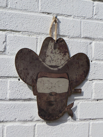 Masked Cowboy Sign