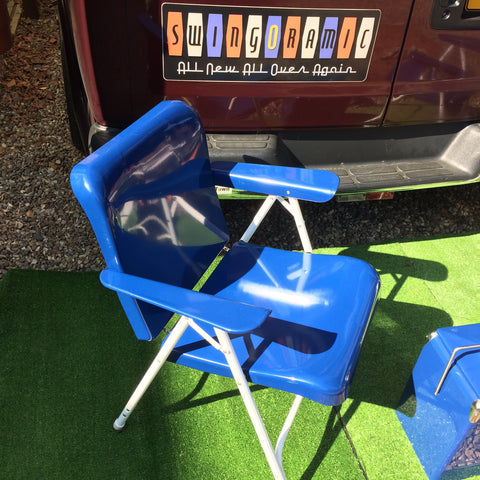 Belvidere Folding Chairs Blue & White