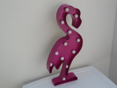 Pink Flamingo Light LED Metal Frame 20 inches tall