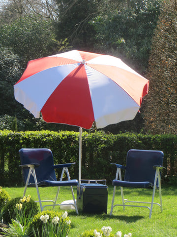 Belvidere Folding Chairs Blue & White