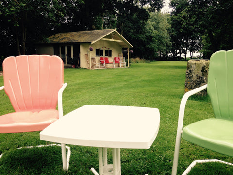1956 Thunderbird Lawn Chair Coral