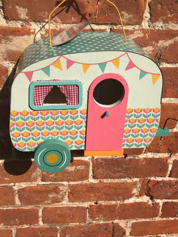 Retro Caravan Bird House Glamping Vintage Decor