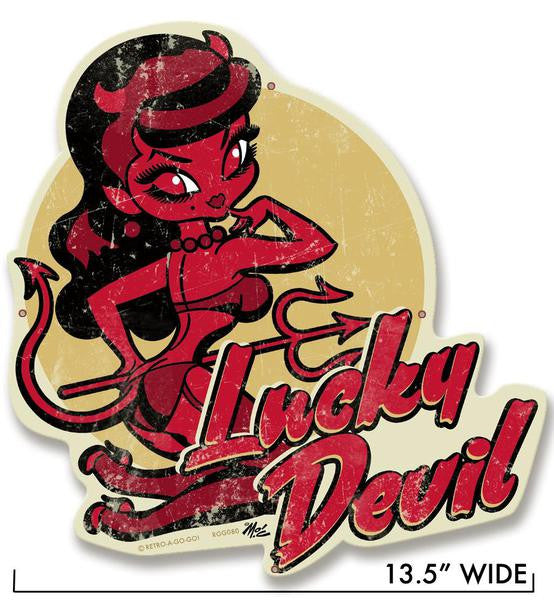 LUCKY DEVIL METAL SIGN