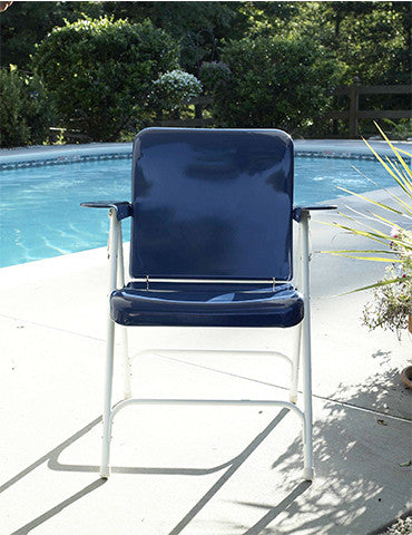 Belvidere Folding Chairs Blue & White