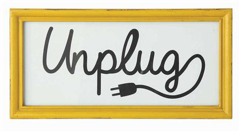 'Unplug' Framed Wall Decor