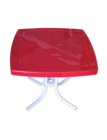 Square Side Table Red