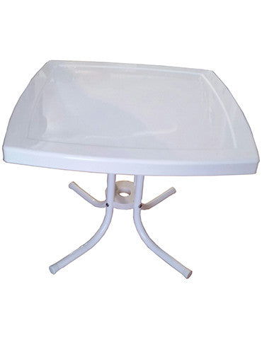 Square Side Table White